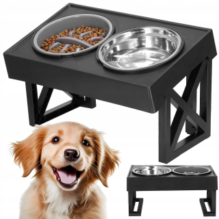 Sada dvoch plastových spomaľovacích misiek Springos čierna, odtiene sivej, strieborná 1,2l